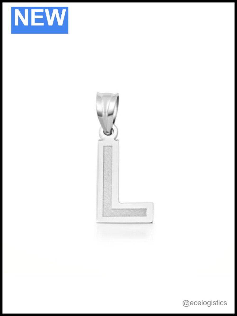 Sterling Silver Initial Pendant Necklace 16-22 Inch Chain